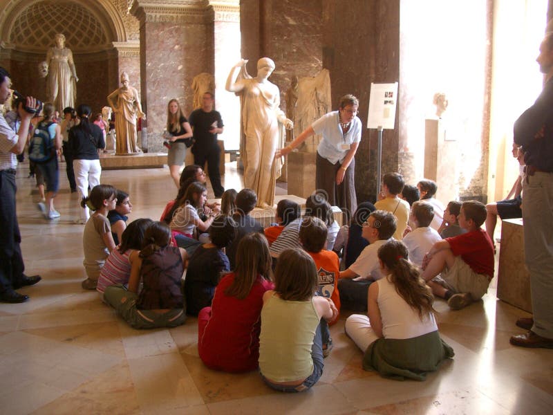 School children at the Louvre