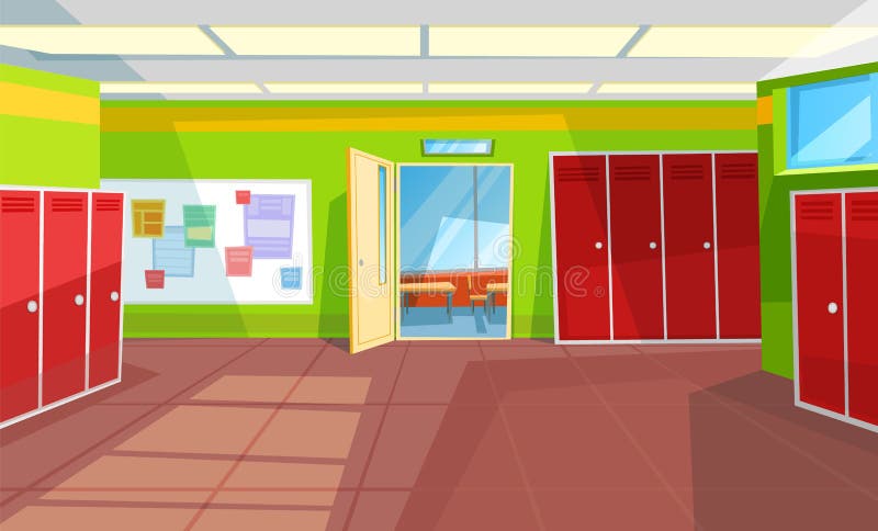 School Corridor Classroom Interior Style Hallway royalty free illustration School Corridor Classroom Interior Style Hallway royalty free illustration