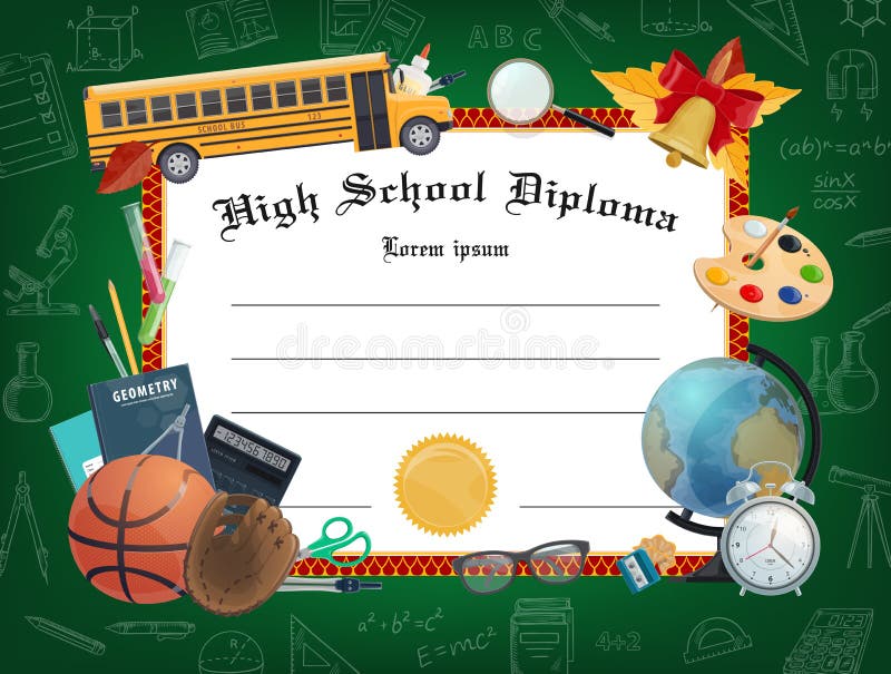 high school certificate designs