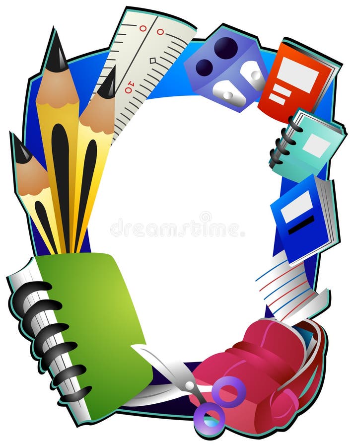 Educational Instruments Objects on Frame Stock Vector - Illustration of ...