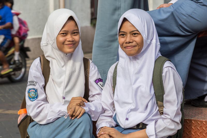 School Girls In Semarang West Java Indonesia Editorial 