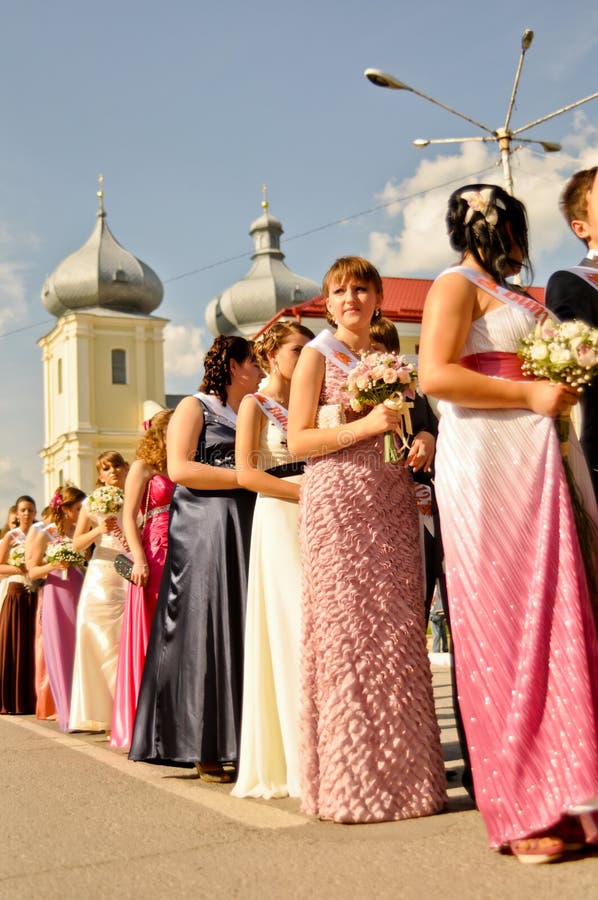 School Graduation ball editorial stock image. Image of dress 24783649