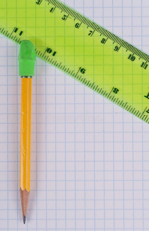 School Graphing With Ruler And A Pencil. Paper notation stock images, royalty-free photos and pictures