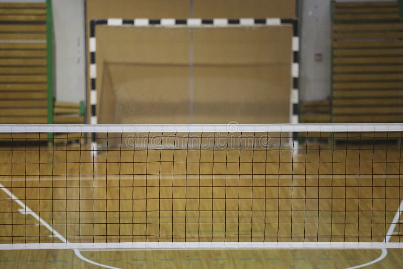 School gym indoor with volleyball net royalty free stock image School gym indoor with volleyball net royalty free stock image