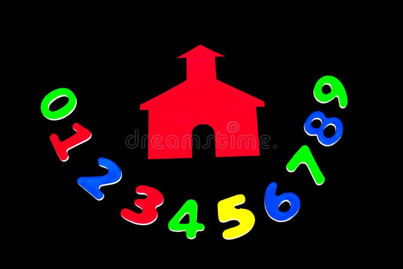 School House with Numbers stock photo. Image of house 21659402