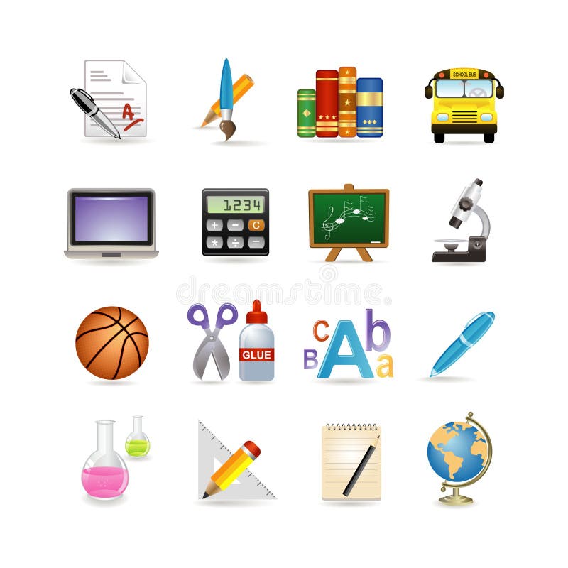 School icon set