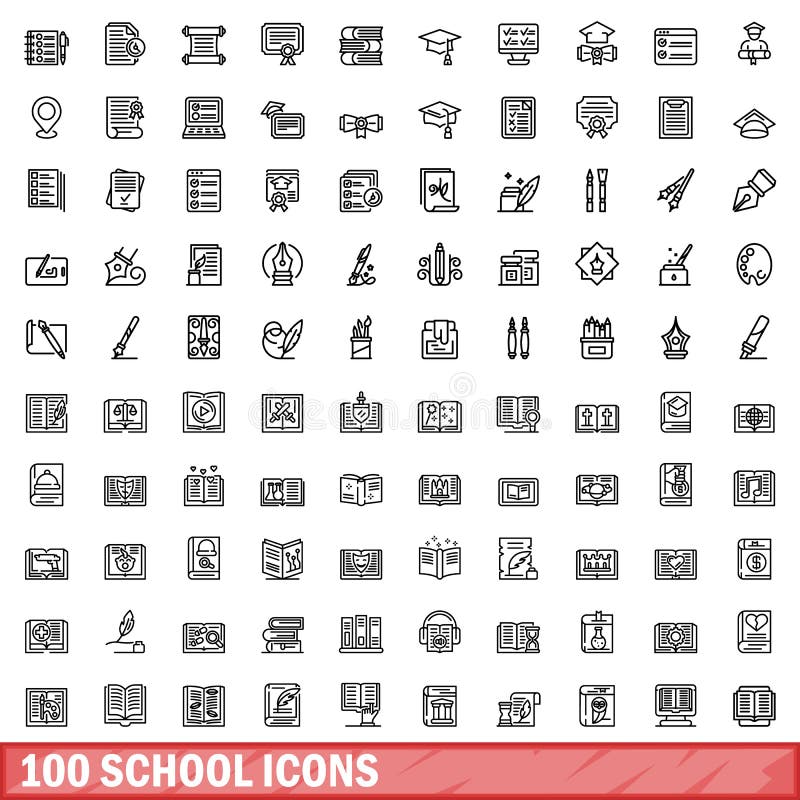 School tape icon outline style Royalty Free Vector Image