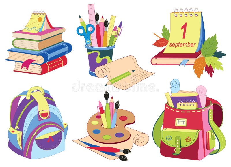 School icons vector illustration
