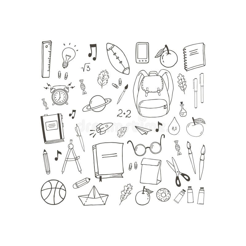 Hand Draw Sketch School Stuff Stock Illustrations – 84 Hand Draw Sketch  School Stuff Stock Illustrations, Vectors & Clipart - Dreamstime