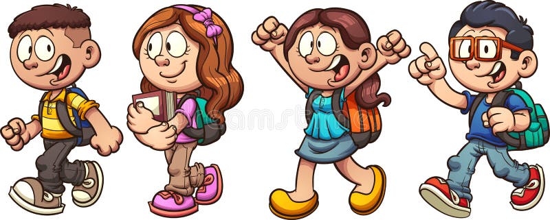 School kids stock illustration