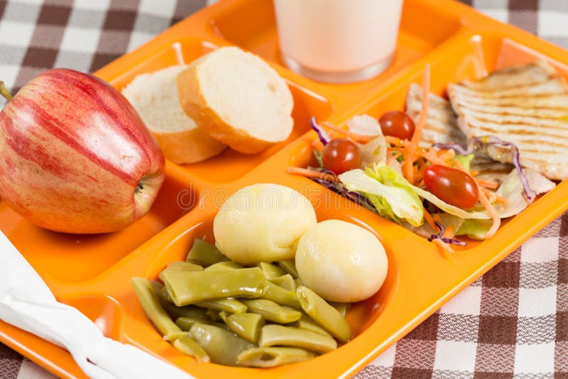 School lunch tray stock image. Image of macaroni, lettuce 53305591