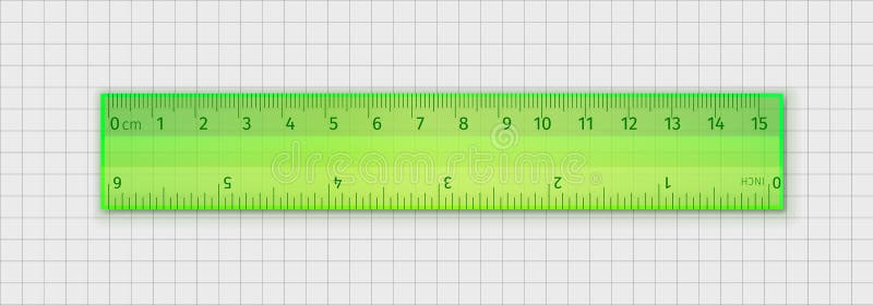 School Measuring Transparent Plastic Ruler 15 Centimeters and Inches Stock Vector - Illustration design, long: 149752406