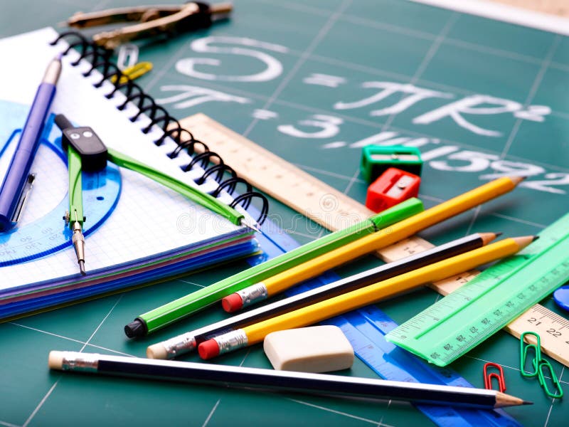 School office supplies. stock photo. Image of office 20083432