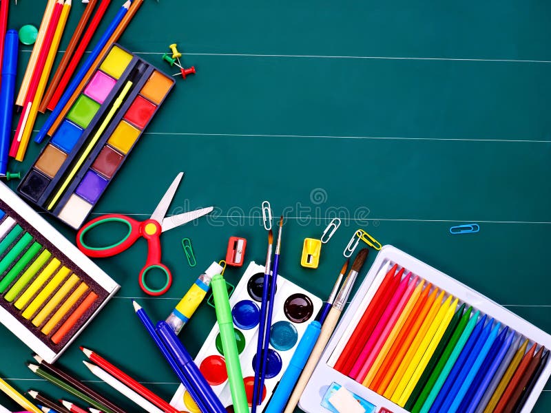 School office supplies. stock photo. Image of office 20083432