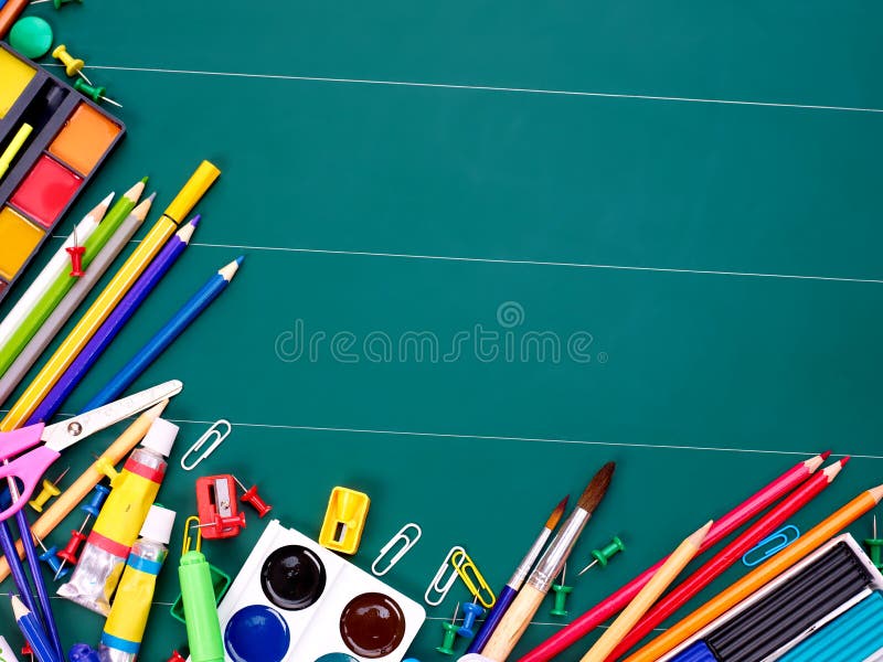 School office supplies. stock photo. Image of office 20083432