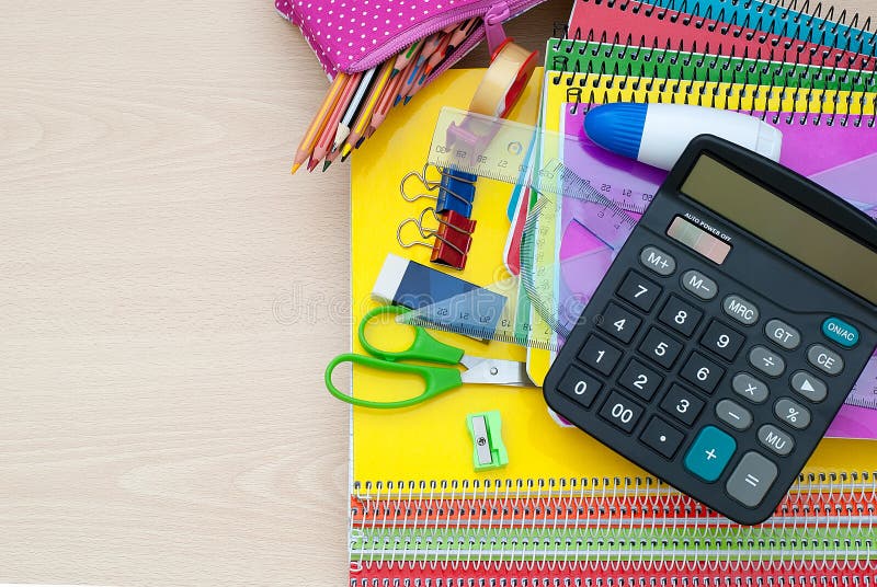 School office supplies stock photo. Image of eraser, elementary 31905334