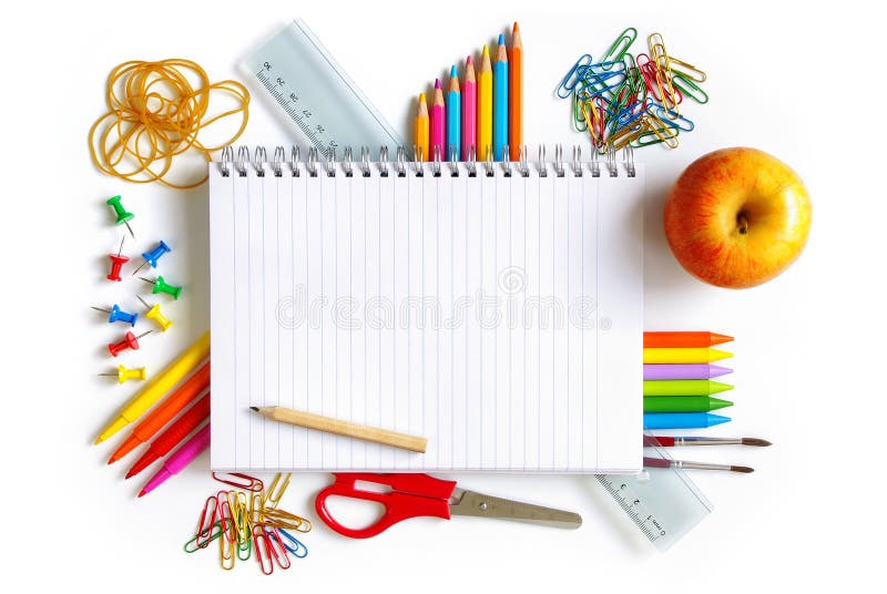 School supplies stock photo. Image of frame, clip, magnets - 32288602