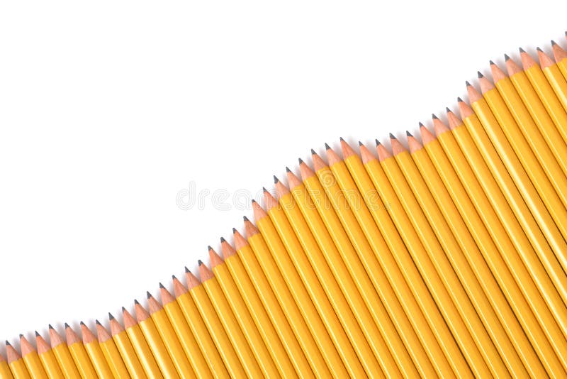 row of school pencils