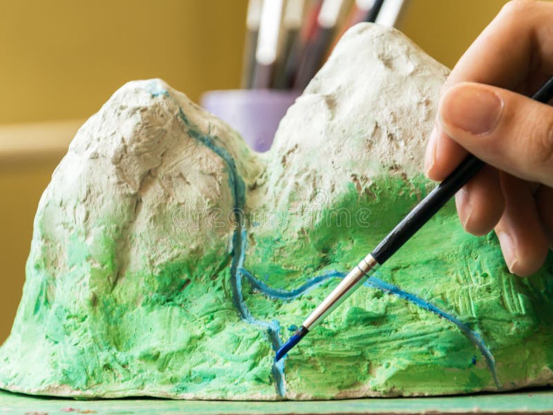 mountain clay model