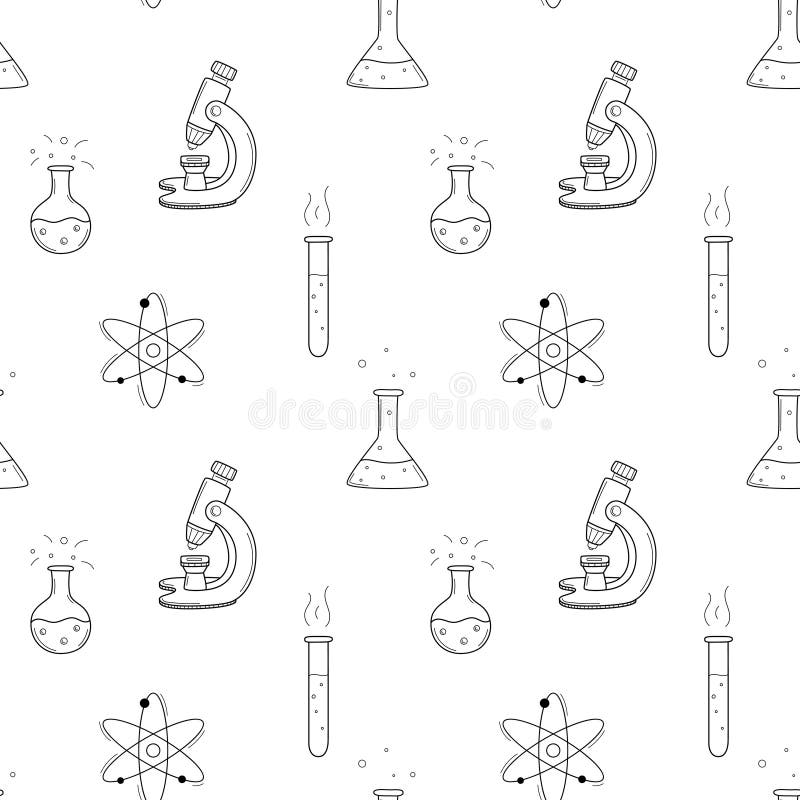 Simple, Black and White Chemistry Flask Silhouette. Isolated on White