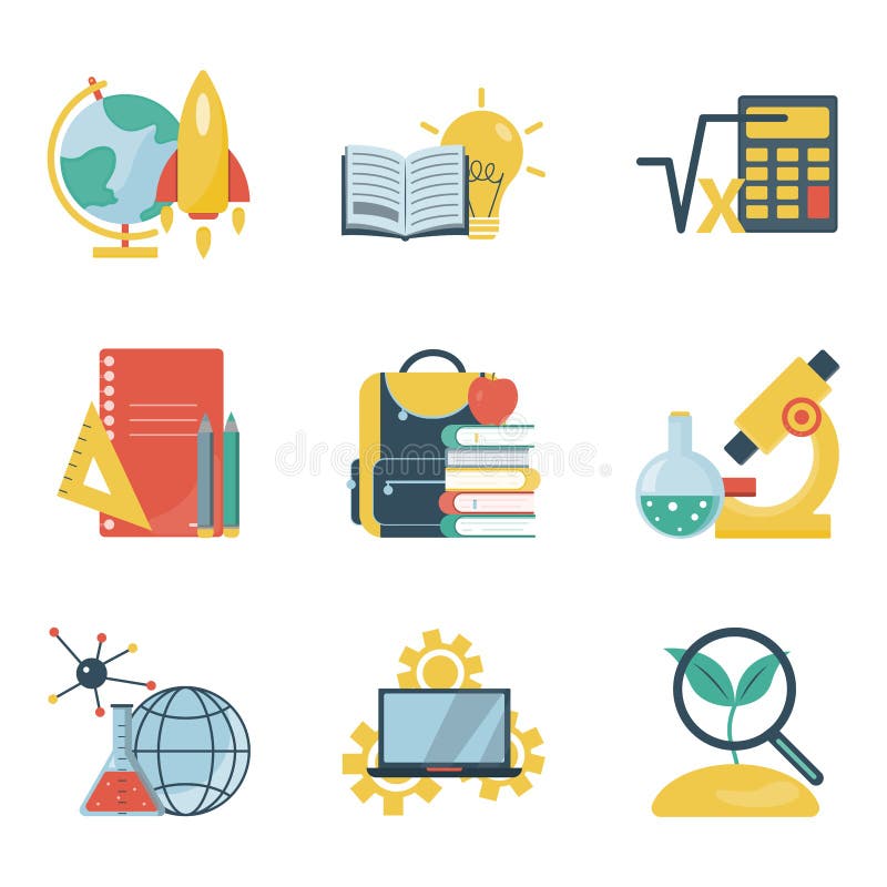 School stickers 1_01 royalty free illustration