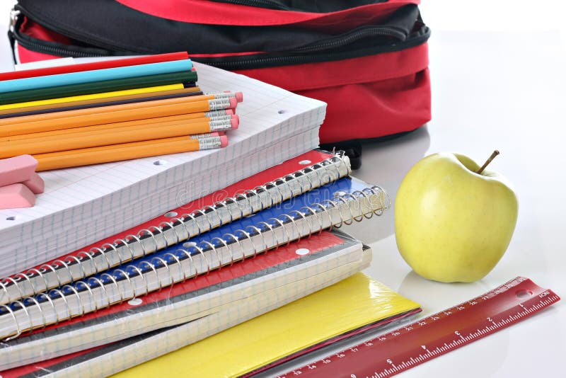 School supplies stock image