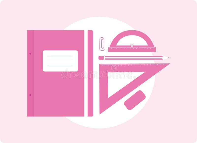 Pink School Supplies Stock Illustrations – 3,244 Pink School