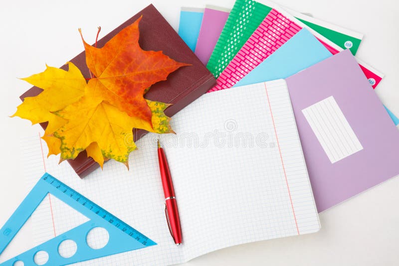 School supplies for study stock photo. Image of pencil 192618642