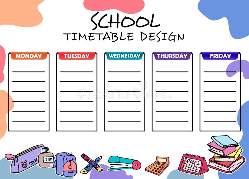 School Timetable Template Background Stock Illustrations – 3,348 School  Timetable Template Background Stock Illustrations, Vectors & Clipart -  Dreamstime