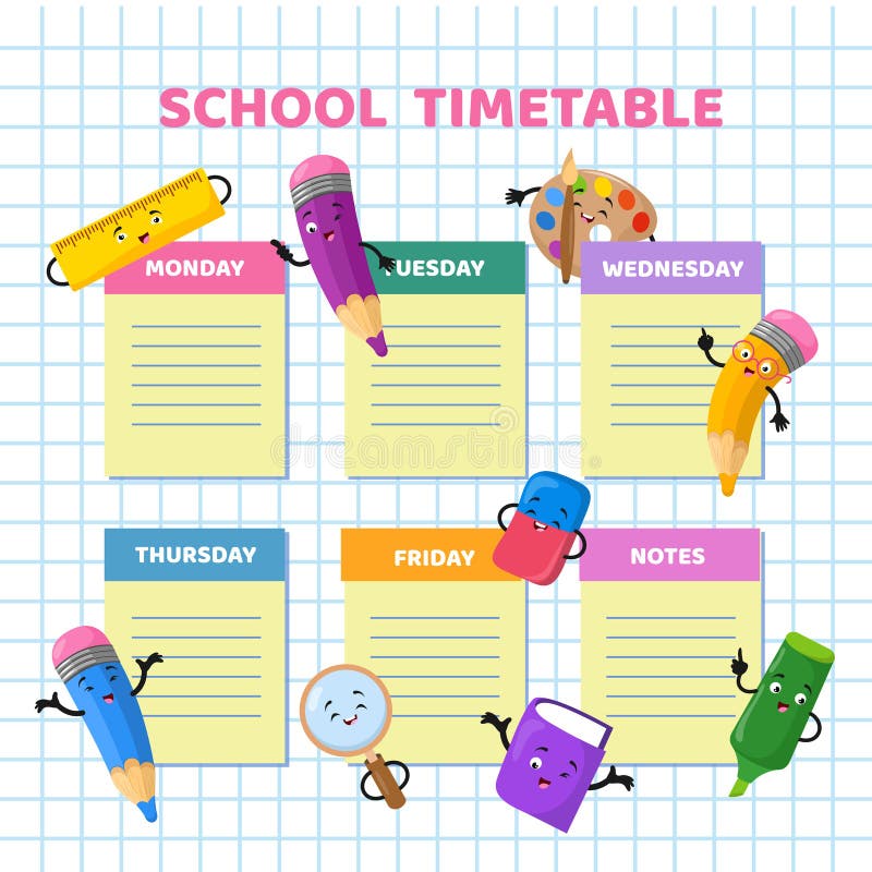 Time Table Chart For School