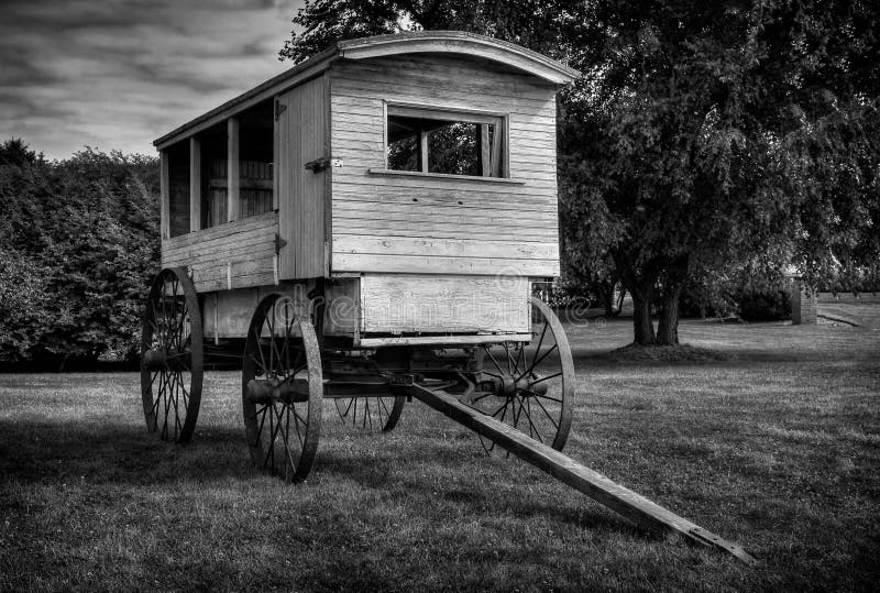 School Wagon in Monochrome