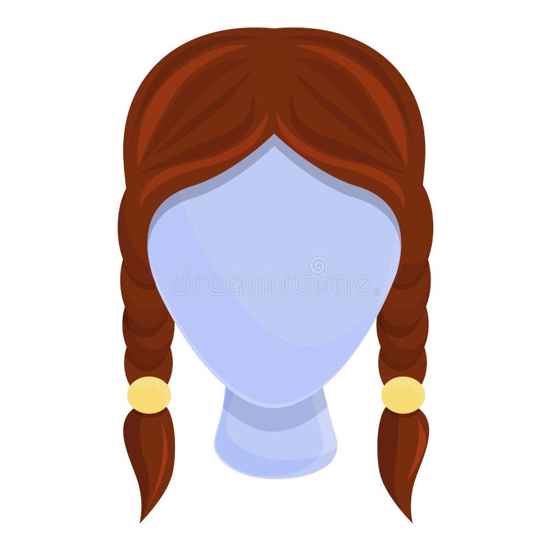 School Wig Icon, Cartoon Style Stock Illustration - Illustration of design,  chignon: 207713320