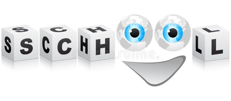 School word vector illustration