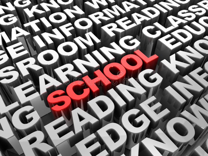 School word vector illustration