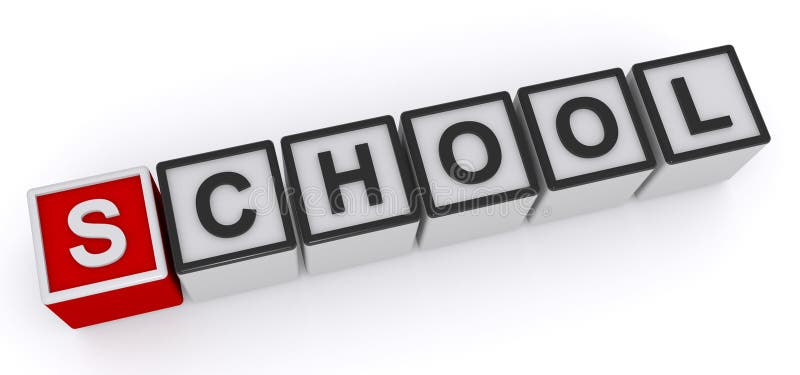 School word block stock illustration