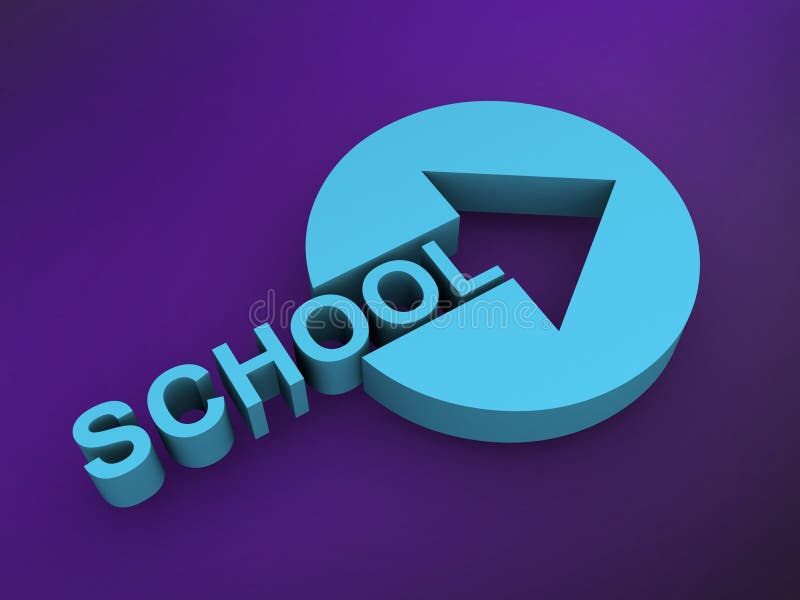 School word on purple royalty free illustration