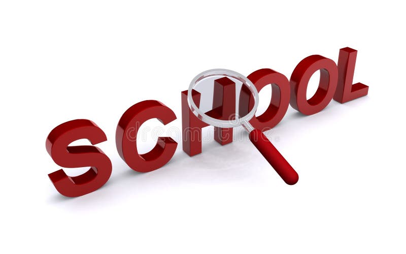 School word on white vector illustration