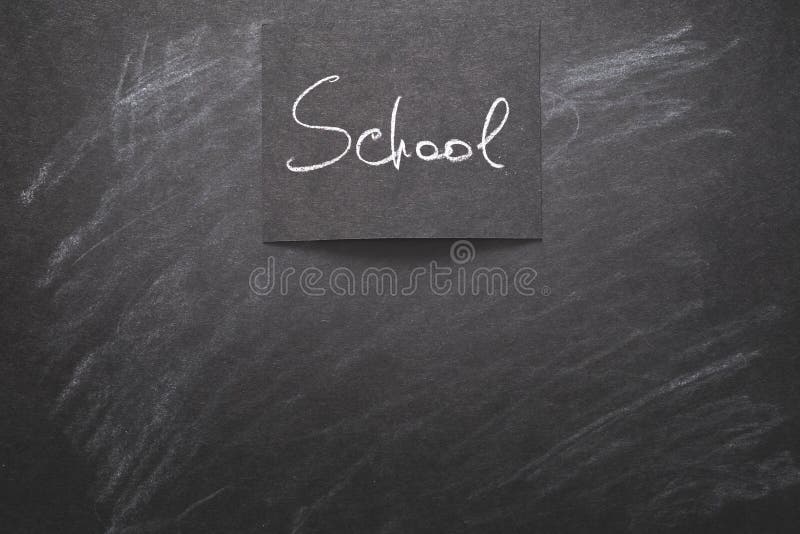 School Written Black Chalkboard Education Study Stock Image Image of