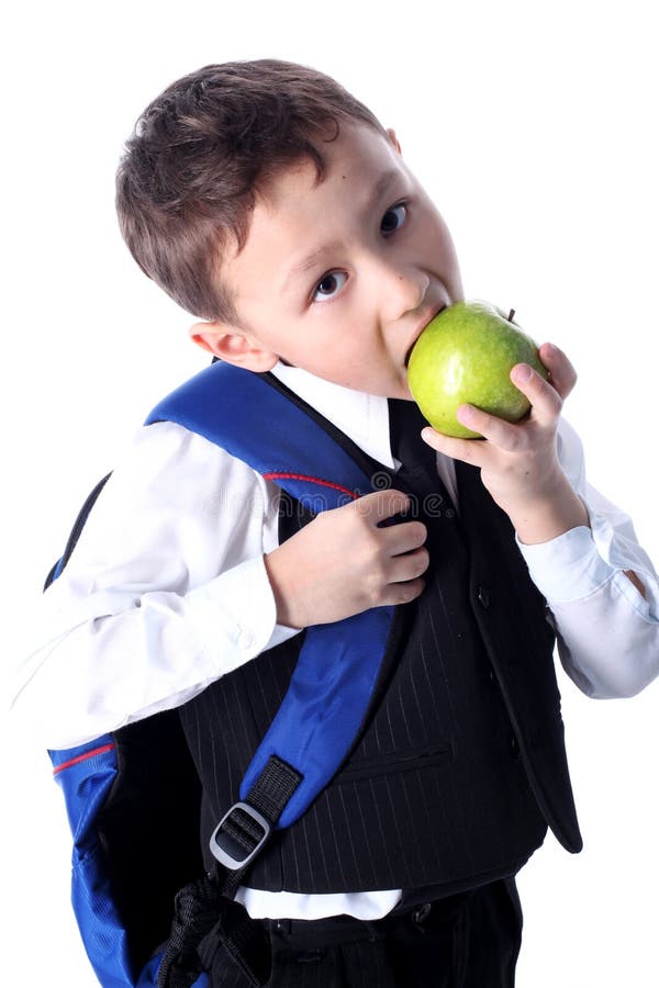 Schoolboy with backpack