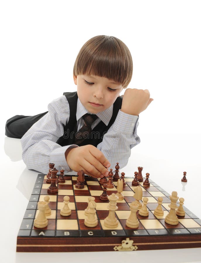 Brilliant Little Boy Playing Chess with His Chess Master, Uses Laptop for  Video Call. Remote Online Education, E-Education, Distance Learning Stock  Photo - Alamy