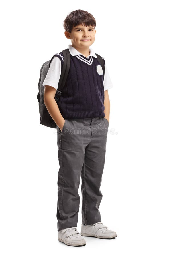 Schoolboy In A Uniform Posing With Hands In Pockets Stock Image Image