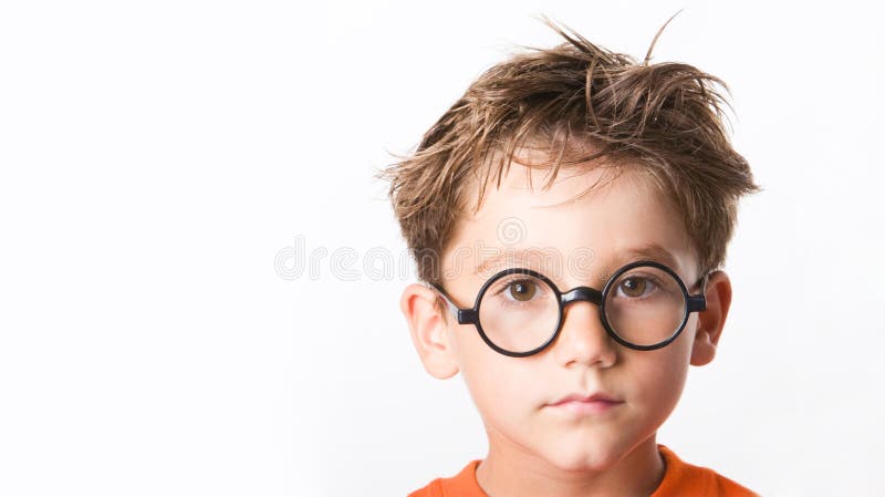 Face of cute guy in glasses isolated over white background. Face of cute guy in glasses isolated over white background