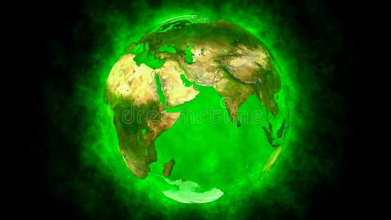 Schoonheid en groene aarde - animatie stock illustratie