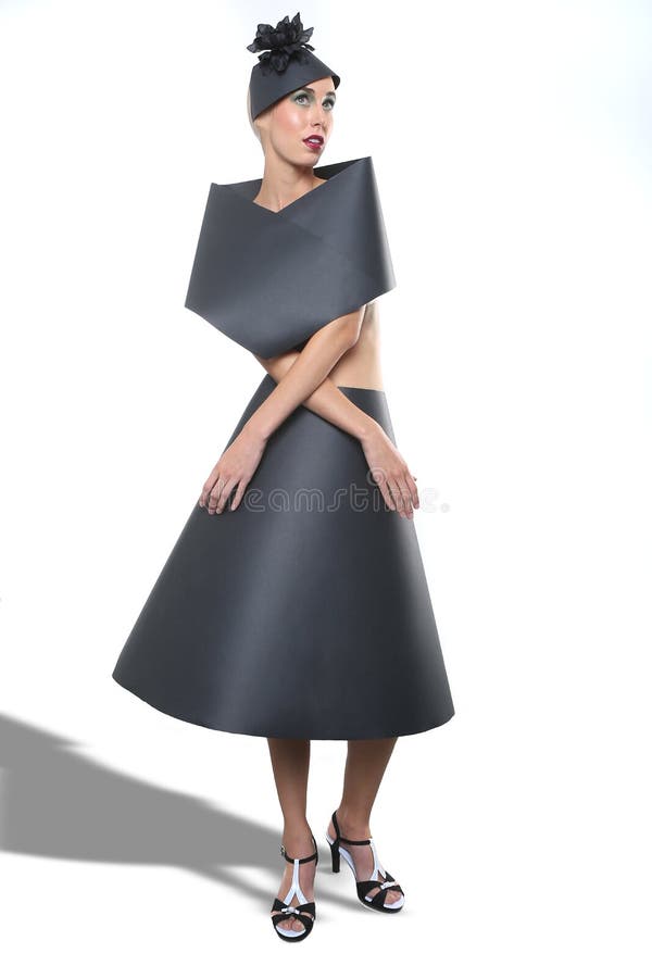 Schoonheidsbeeld van een Vrouw die een Zwarte Document Kleding dragen royalty-vrije stock afbeeldingen Schoonheidsbeeld van een Vrouw die een Zwarte Document Kleding dragen royalty-vrije stock afbeeldingen