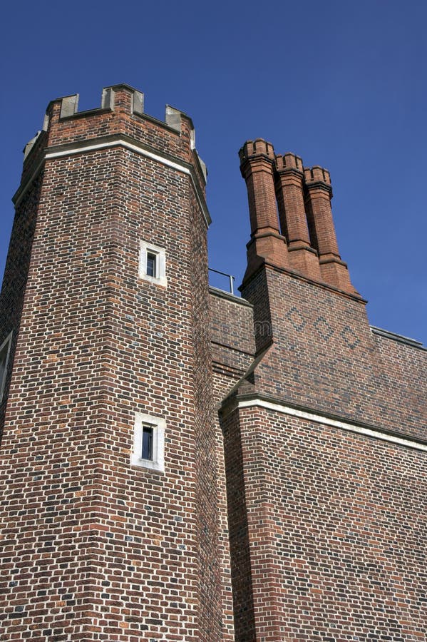 Schoorsteen &amp; Torentje bij de Bouw van het Paleis van het Hampton Court
