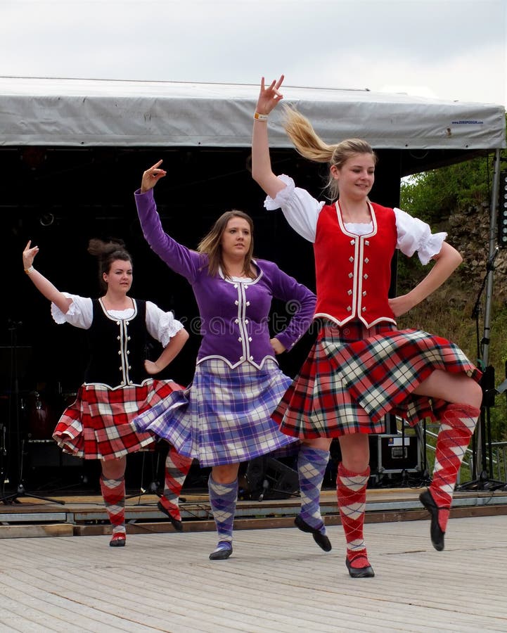 Schotse Dansers stock afbeeldingen Schotse Dansers stock afbeeldingen