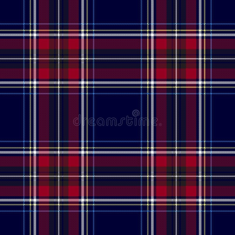 Schottenstoff-Textilnahtloses Muster des blauen Rotes Kontroll stock abbildung Schottenstoff-Textilnahtloses Muster des blauen Rotes Kontroll stock abbildung