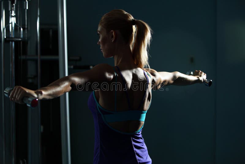 Schoudertraining stock foto