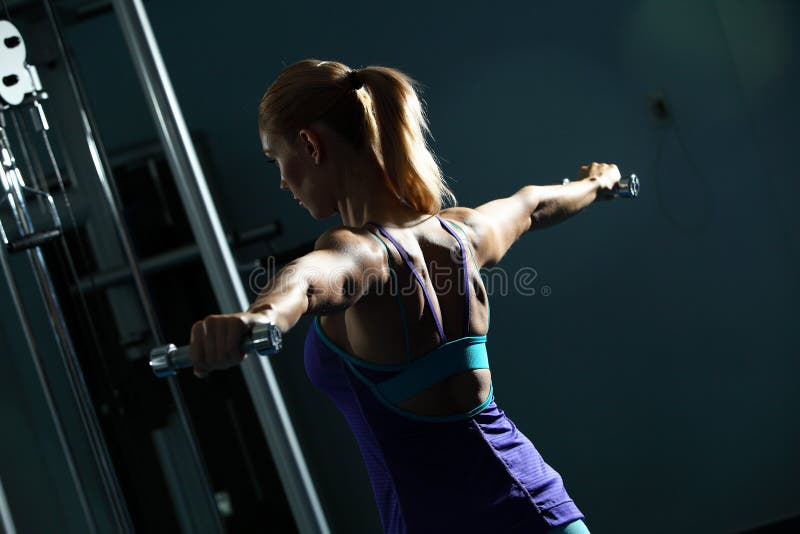 Schoudertraining stock foto