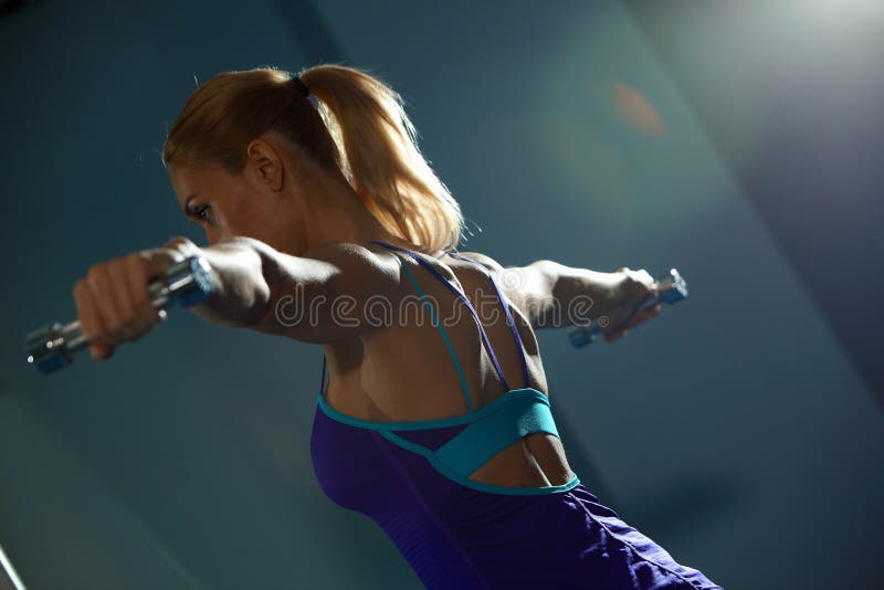 Schoudertraining stock foto